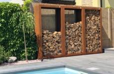 Kedar X Bûcher à bois 195 avec étagère